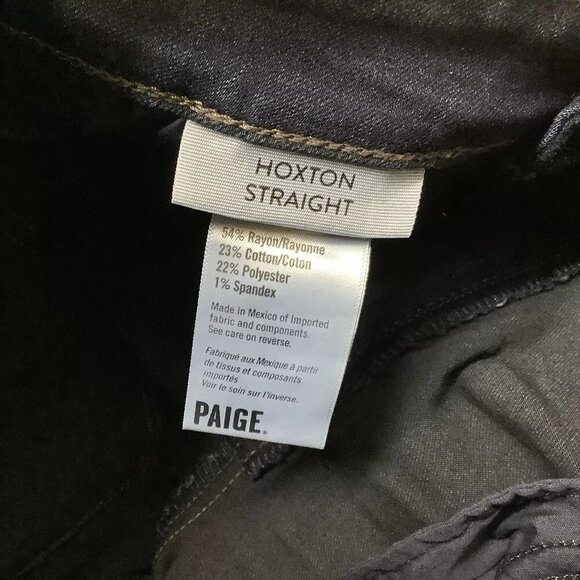 NEW PAIGE Women's Jeans Hoxton Straight Denim Size 26 Mona Blue - Picture 2 of 5
